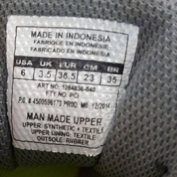 Under Armour Grey Micro G Sneakers Size 6 - Picture 9 of 9